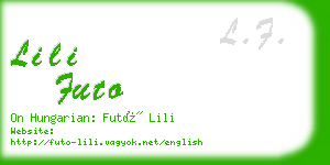 lili futo business card